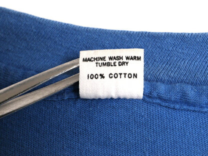 70s メッセージ プリント Tシャツ メンズ XL 小さめ M 程/ 70年代 ヴィンテージ 100% コットン ジョーク グラフィック シングルステッチ 青