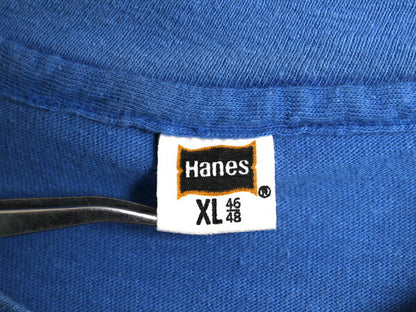 70s メッセージ プリント Tシャツ メンズ XL 小さめ M 程/ 70年代 ヴィンテージ 100% コットン ジョーク グラフィック シングルステッチ 青