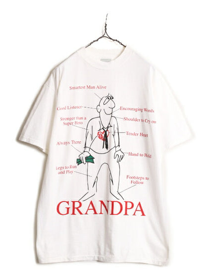 90s ジョーク キャラクター イラスト プリント Tシャツ メンズ L / 90年代 オールド グラフィック アート ヘビーウェイト シングルステッチ
