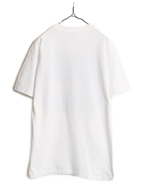 80s USA製 アート イラスト プリント Tシャツ メンズ L 古着 ヴィンテージ 企業 当時物 グラフィック シングルステッチ ヘビーウェイト 白