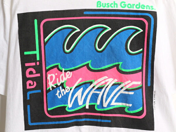 80s USA製 アート イラスト プリント Tシャツ メンズ L 古着 ヴィンテージ 企業 当時物 グラフィック シングルステッチ ヘビーウェイト 白