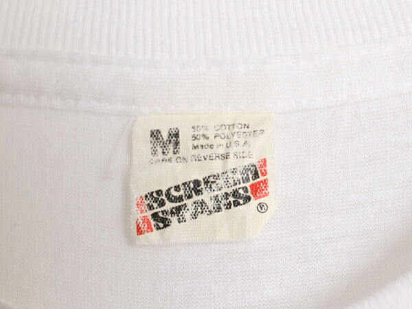 80s USA製 企業 トラック イラスト プリント Tシャツ メンズ M 小さめ S / 80年代 ヴィンテージ 企業物 当時物 シングルステッチ ホワイト
