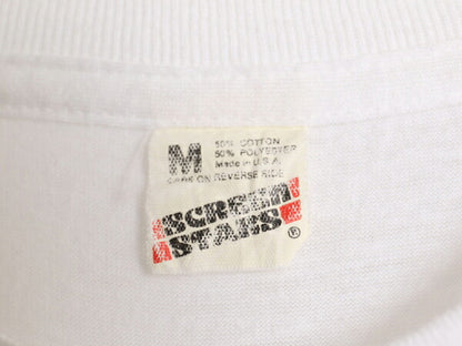 80s USA製 企業 トラック イラスト プリント Tシャツ メンズ M 小さめ S / 80年代 ヴィンテージ 企業物 当時物 シングルステッチ ホワイト