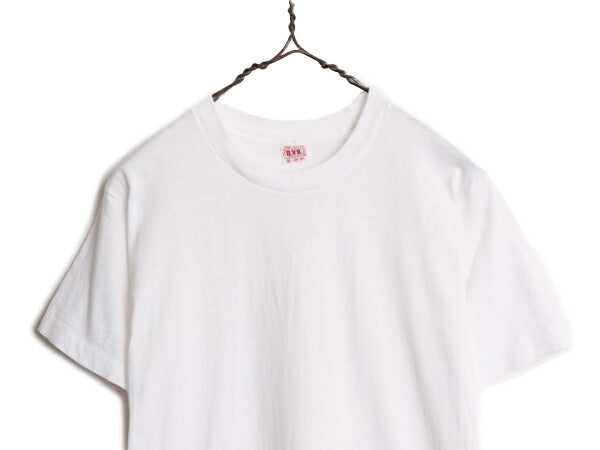 60s USA製 BVD 無地 半袖 Tシャツ M 小さめ メンズ S 程 60年代 ヴィンテージ 100% コットン 白 ヘビーウェイト シングルステッチ ホワイト