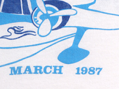 80s USA製 企業物 メッセージ プリント Tシャツ メンズ XL / ヴィンテージ 企業 当時物 ジョーク イラスト シングルステッチ 大きいサイズ