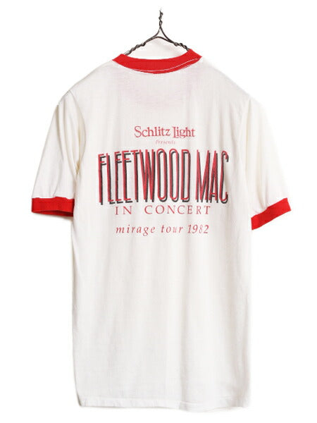 80s フリートウッドマック ツアー プリント リンガー Tシャツ メンズ S 程 80年代 ヴィンテージ Fleetwood Mac オフィシャル ロック バンド
