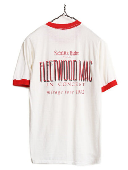 80s フリートウッドマック ツアー プリント リンガー Tシャツ メンズ S 程 80年代 ヴィンテージ Fleetwood Mac オフィシャル ロック バンド