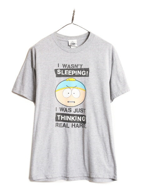 00s サウスパーク イラスト プリント Tシャツ メンズ L / 00年代 オールド SOUTH PARK オフィシャル 当時物 キャラクター アニメ 霜降り 灰