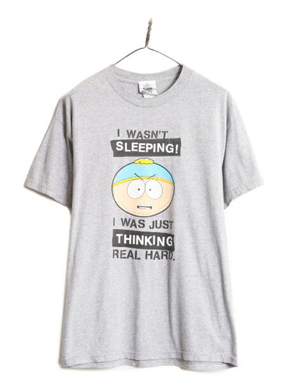 00s サウスパーク イラスト プリント Tシャツ メンズ L / 00年代 オールド SOUTH PARK オフィシャル 当時物 キャラクター アニメ 霜降り 灰