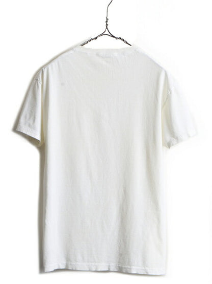 80s 90s USA製 ■ JOCKEY Vネック 無地 半袖 Tシャツ ( L メンズ 小さめ M ) 古着 80年代 90年代 ジョッキー シングルステッチ ホワイト 白