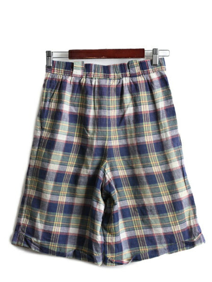 70s USA製 ■ ブルックスブラザーズ マドラス チェック キュロット パンツ レディース M Brooks Brothers ショートパンツ ショーツ 2タック
