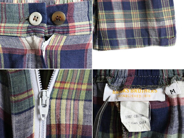70s USA製 ■ ブルックスブラザーズ マドラス チェック キュロット パンツ レディース M Brooks Brothers ショートパンツ ショーツ 2タック
