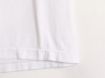90s ペリーエリス メッセージ ロゴ プリント Tシャツ メンズ レディース XL 90年代 オールド PERRY ELLIS シングルステッチ 白 モノトーン