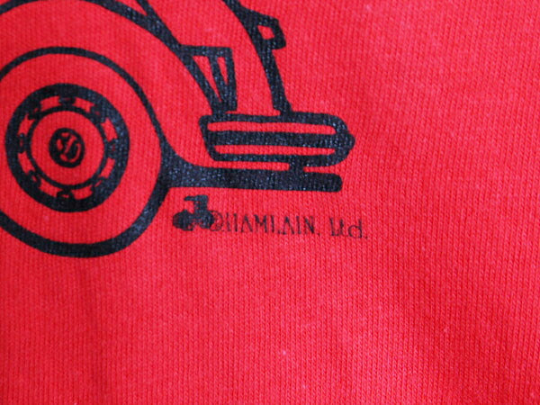 70s USA製 フォルクスワーゲン ビートル イラスト プリント Tシャツ メンズ M 古着 70年代 ヴィンテージ ロゴ 旧車 シングルステッチ 赤 VW