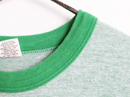 70s 80s USA製 ラッセル 3段 カレッジ プリント リンガー Tシャツ メンズ M 70年代 80年代 ヴィンテージ RUSSELL 金タグ シングルステッチ