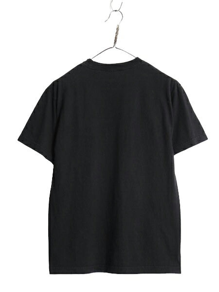 00s バンド スカル グラフィック イラスト プリント Tシャツ メンズ M 00年代 オールド ロック ドクロ 音物 ヘビーウェイト モノトーン 黒