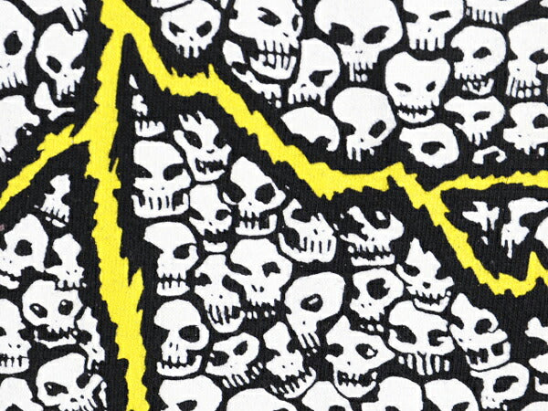 00s バンド スカル グラフィック イラスト プリント Tシャツ メンズ M 00年代 オールド ロック ドクロ 音物 ヘビーウェイト モノトーン 黒