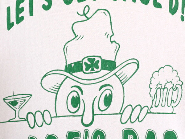 90s 企業 キャラクター イラスト プリント Tシャツ メンズ L / 90年代 オールド 半袖Tシャツ 企業物 当時物 シングルステッチ 白 ヘインズ