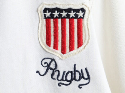 ラグビー ラルフローレン ショールカラー スウェット カーディガン メンズ L 古着 ポロ RUGBY トレーナー スエット 前開き 羽織り ツートン