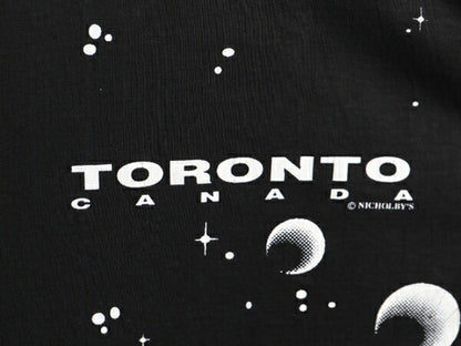 デッドストック 90s 宇宙 アート イラスト オールオーバー プリント Tシャツ メンズ XL 程/ 90年代 オールド 大判 アート グラフィック 黒