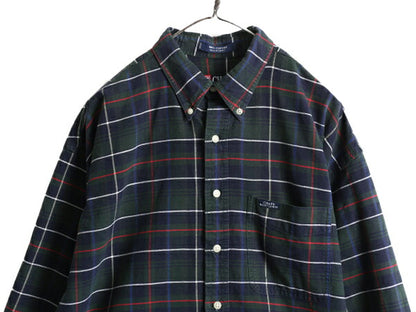 90s ■ チャップス ラルフローレン タータン チェック 長袖 ボタンダウン シャツ ( メンズ XL ) 90年代 オールド POLO CHAPS ポロ コットン
