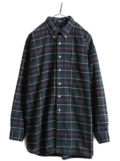 90s ■ チャップス ラルフローレン タータン チェック 長袖 ボタンダウン シャツ ( メンズ XL ) 90年代 オールド POLO CHAPS ポロ コットン