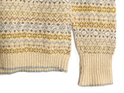 90s J CREW フェアアイル ニット セーター メンズ M / 古着 90年代 オールド ジェイクルー 巨人タグ ノルディック Vネック コットン リネン