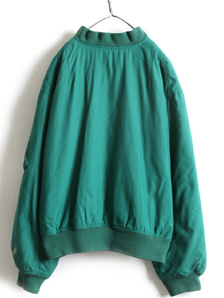 90s 大きいサイズ XL ■ POLO ポロ ラルフローレン MA-1 タイプ フライト ジャケット メンズ / 中綿 ボンバー ブルゾン ミリタリー MA1 緑