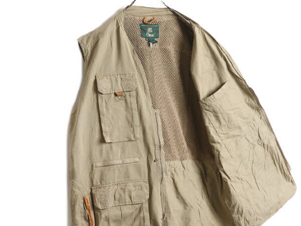 90s オービス サファリ ベスト メンズ XL 90年代 オールド 旧タグ ORVIS アウトドア 重ね着 フィッシング ハンティング 多ポケット 前開き