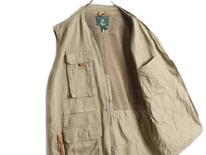 90s オービス サファリ ベスト メンズ XL 90年代 オールド 旧タグ ORVIS アウトドア 重ね着 フィッシング ハンティング 多ポケット 前開き