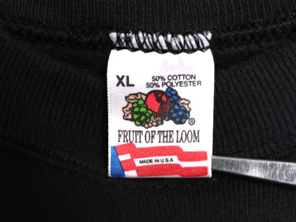 90s USA製 ジョーク メッセージ プリント スウェット メンズ XL 程/ 古着 90年代 オールド エロ トレーナー 裏起毛 大きいサイズ ブラック