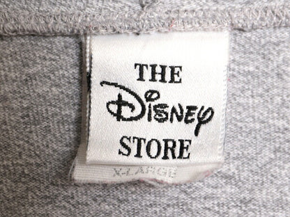 90s USA製 ディズニー オフィシャル ミッキー プリント フード付き 長袖 Tシャツ メンズ XL / 古着 90年代 キャラクター ロンT パーカー 灰