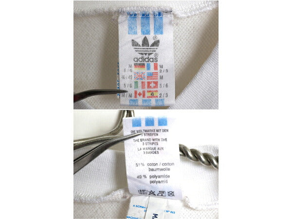 90s アディダス サッカー ユニフォーム メンズ M 古着 オールド Tシャツ トレフォイル CLIMALITE トレーニング ゲームシャツ チュニジア製