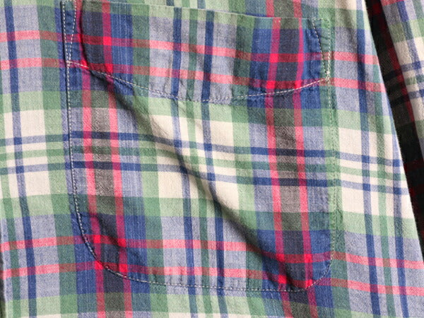90s ■ J CREW インディアン マドラス チェック 長袖 ボタンダウン シャツ ( メンズ L ) 90年代 Jクルー ジェイクルー 巨人タグ コットン