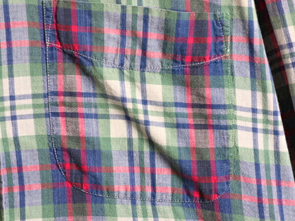 90s ■ J CREW インディアン マドラス チェック 長袖 ボタンダウン シャツ ( メンズ L ) 90年代 Jクルー ジェイクルー 巨人タグ コットン