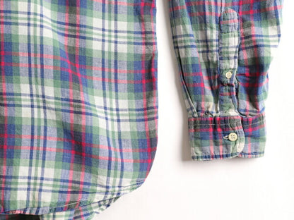90s ■ J CREW インディアン マドラス チェック 長袖 ボタンダウン シャツ ( メンズ L ) 90年代 Jクルー ジェイクルー 巨人タグ コットン