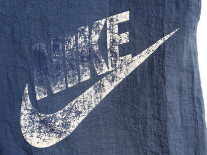 90s 希少サイズ S ■ ナイキ ビッグ スウォッシュ ナイロン ショートパンツ ( メンズ ) 古着 NIKE ショーツ スイム 短パン 紺 ライナー付き