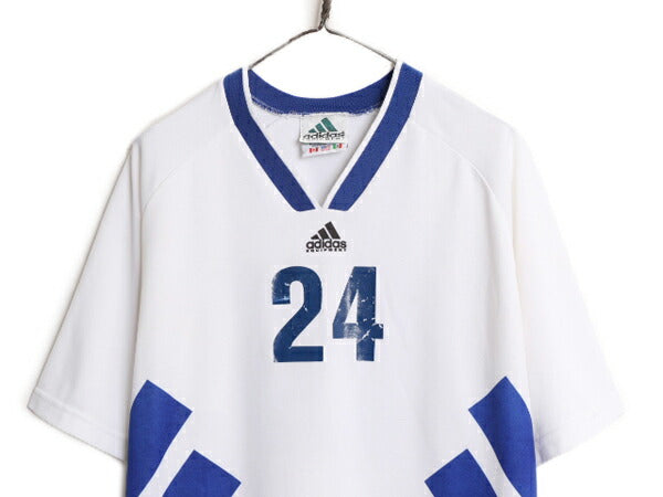 90s USA製 アディダス サッカー ユニフォーム メンズ XL / オールド adidas EQUIPMENT トレーニング ゲームシャツ ジャージ ナンバリング