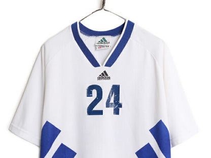 90s USA製 アディダス サッカー ユニフォーム メンズ XL / オールド adidas EQUIPMENT トレーニング ゲームシャツ ジャージ ナンバリング