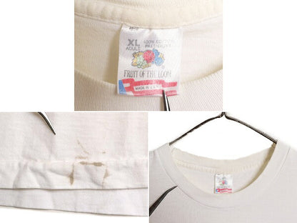 90s USA製 ジョーク メッセージ プリント Tシャツ メンズ XL / 90年代 オールド 当時物 大きいサイズ ヘビーウェイト シングルステッチ 白