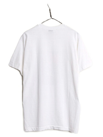 90s USA製 ジョーク メッセージ プリント Tシャツ メンズ XL / 古着 90年代 オールド 当時物 イラスト 大きいサイズ シングルステッチ 白