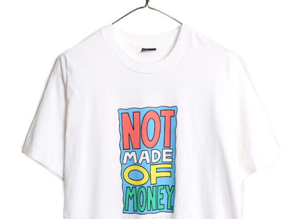 90s USA製 ジョーク メッセージ プリント Tシャツ メンズ XL / 古着 90年代 オールド 当時物 イラスト 大きいサイズ シングルステッチ 白