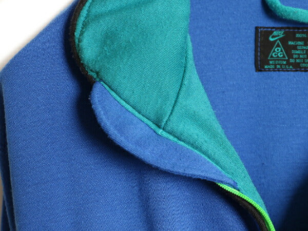 90s USA製 ナイキ ACG THERMAX ハーフジップ 長袖 Tシャツ メンズ M 古着 90年代 オールド NIKE ロンT アウトドア ハイネック プルオーバー
