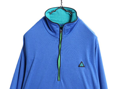 90s USA製 ナイキ ACG THERMAX ハーフジップ 長袖 Tシャツ メンズ M 古着 90年代 オールド NIKE ロンT アウトドア ハイネック プルオーバー