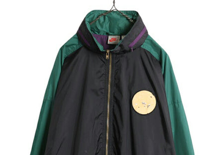 90s ナイキ RESPECT THE GAME フルジップ ナイロン ジャケット メンズ L / 90年代 初期 銀タグ オールド NIKE ウィンドブレーカー バスケ