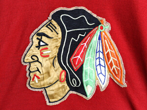 70s NHL オフィシャル シカゴ ブラックホークス ホッケー ジャージ メンズ S / ヴィンテージ ゲームシャツ ユニフォーム アイスホッケー 赤