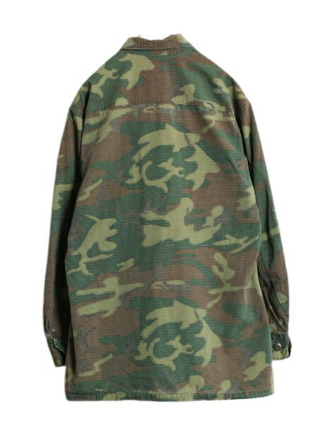 60s 68年製 米軍実物 US ARMY ジャングルファティーグ ジャケット SMALL REGULAR 古着 60年代 ヴィンテージ ERDL グリーンリーフ カモ 迷彩