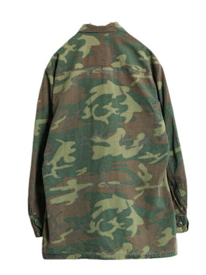 60s 68年製 米軍実物 US ARMY ジャングルファティーグ ジャケット SMALL REGULAR 古着 60年代 ヴィンテージ ERDL グリーンリーフ カモ 迷彩
