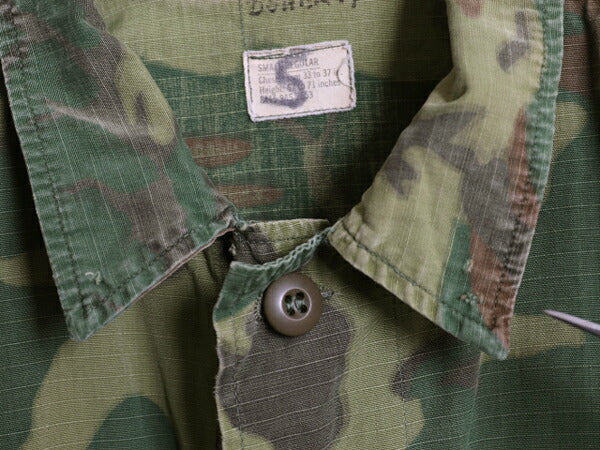 60s 68年製 米軍実物 US ARMY ジャングルファティーグ ジャケット SMALL REGULAR 古着 60年代 ヴィンテージ ERDL グリーンリーフ カモ 迷彩