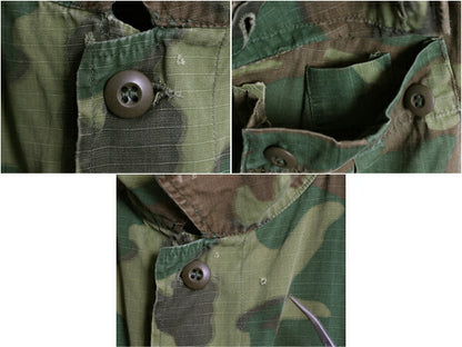 60s 68年製 米軍実物 US ARMY ジャングルファティーグ ジャケット SMALL REGULAR 古着 60年代 ヴィンテージ ERDL グリーンリーフ カモ 迷彩